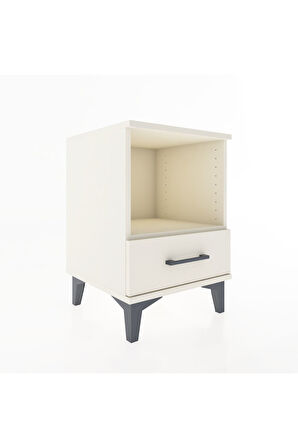 Hyperion Komodin Tek Raflı Tek Çekmeceli 44x44x64 Aytaşı-Aytaşı
