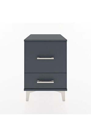 Hyperion Komodin 2 Çekmeceli 44x44x64 Antrasit-Antrasit