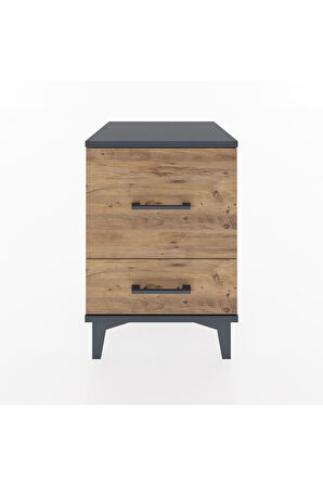 Hyperion Komodin 2 Çekmeceli 44x44x64 Antrasit-Çam