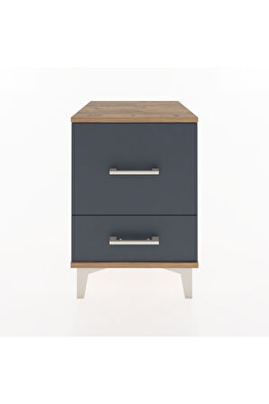 Hyperion Komodin 2 Çekmeceli 44x44x64 Çam-Antrasit