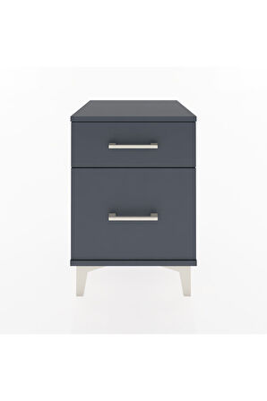 Hyperion Komodin 2 Çekmeceli 44x44x64 Antrasit-Antrasit
