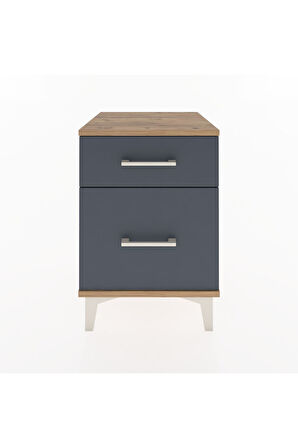 Hyperion Komodin 2 Çekmeceli 44x44x64 Çam-Antrasit