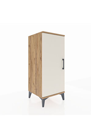 Hyperion Komodin 2 Raflı Tek Kapaklı 44x44x106 Çam-Aytaşı