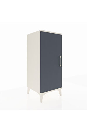 Hyperion Komodin Tek Raflı Tek Kapaklı 44x44x106 Aytaşı-Antrasit