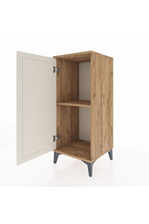 Hyperion Komodin Tek Raflı Tek Kapaklı 44x44x106 Çam-Aytaşı