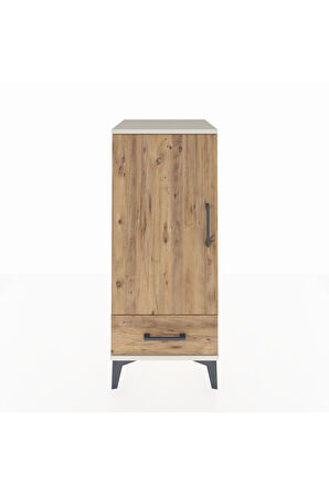 Hyperion Komodin 2 Raflı Tek Çekmeceli Tek Kapaklı 44x44x106 Aytaşı-Çam