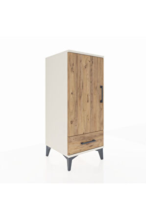 Hyperion Komodin 2 Raflı Tek Çekmeceli Tek Kapaklı 44x44x106 Aytaşı-Çam