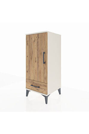 Hyperion Komodin 2 Raflı Tek Çekmeceli Tek Kapaklı 44x44x106 Aytaşı-Çam