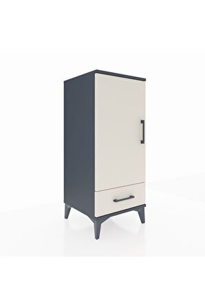 Hyperion Komodin 2 Raflı Tek Çekmeceli Tek Kapaklı 44x44x106 Antrasit-Aytaşı