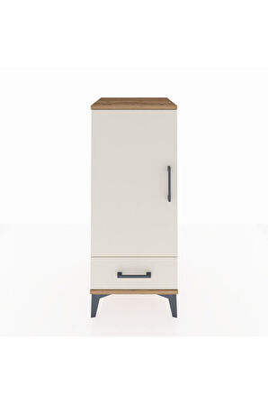 Hyperion Komodin 2 Raflı Tek Çekmeceli Tek Kapaklı 44x44x106 Çam-Aytaşı