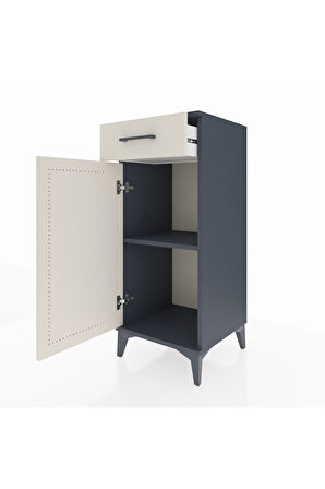 Hyperion Komodin Tek Raflı Tek Çekmeceli Tek Kapaklı 44x44x106 Antrasit-Aytaşı