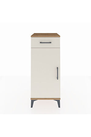 Hyperion Komodin Tek Raflı Tek Çekmeceli Tek Kapaklı 44x44x106 Çam-Aytaşı