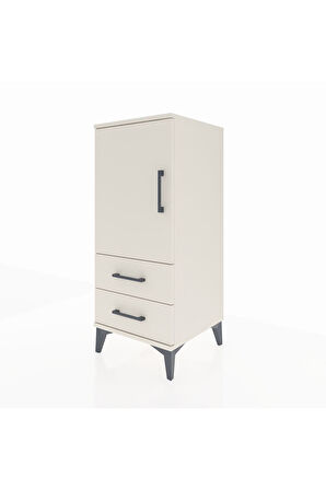 Hyperion Komodin 2 Raflı 2 Çekmeceli Tek Kapaklı 44x44x106 Aytaşı-Aytaşı