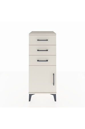 Hyperion Komodin Tek Raflı 3 Çekmeceli Tek Kapaklı 44x44x106 Aytaşı-Aytaşı