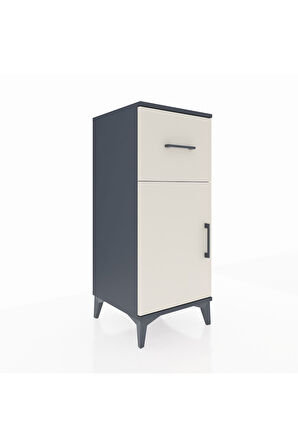 Hyperion Komodin Tek Raflı Tek Çekmeceli Tek Kapaklı 44x44x106 Antrasit-Aytaşı