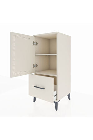 Hyperion Komodin 2 Raflı Tek Çekmeceli Tek Kapaklı 44x44x106 Aytaşı-Aytaşı