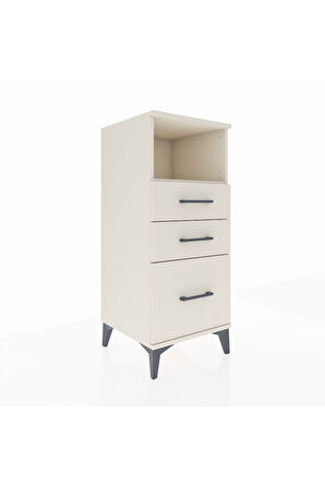 Hyperion Komodin Tek Raflı 3 Çekmeceli 44x44x106 Aytaşı-Aytaşı