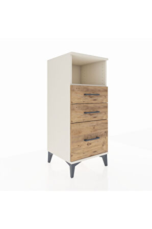 Hyperion Komodin Tek Raflı 3 Çekmeceli 44x44x106 Aytaşı-Çam
