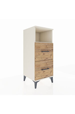 Hyperion Komodin Tek Raflı 2 Çekmeceli 44x44x106 Aytaşı-Çam