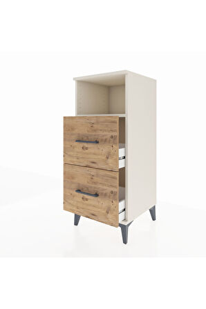 Hyperion Komodin Tek Raflı 2 Çekmeceli 44x44x106 Aytaşı-Çam
