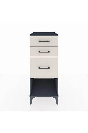Hyperion Komodin 3 Çekmeceli 44x44x106 Antrasit-Aytaşı