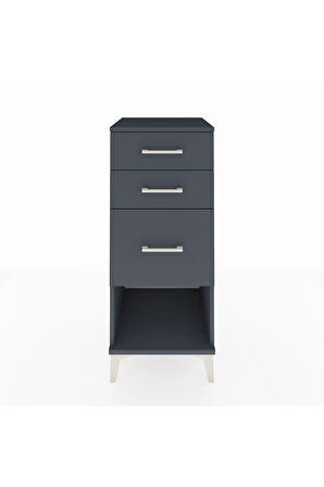 Hyperion Komodin 3 Çekmeceli 44x44x106 Antrasit-Antrasit