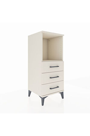 Hyperion Komodin Tek Raflı 3 Çekmeceli 44x44x106 Aytaşı-Aytaşı