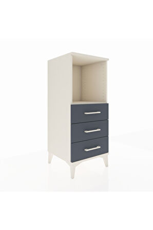 Hyperion Komodin Tek Raflı 3 Çekmeceli 44x44x106 Aytaşı-Antrasit