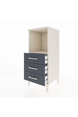 Hyperion Komodin Tek Raflı 3 Çekmeceli 44x44x106 Aytaşı-Antrasit