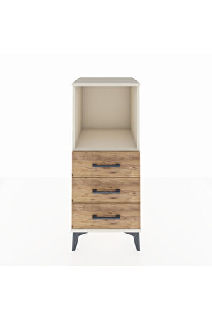Hyperion Komodin Tek Raflı 3 Çekmeceli 44x44x106 Aytaşı-Çam