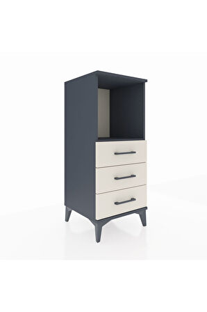 Hyperion Komodin Tek Raflı 3 Çekmeceli 44x44x106 Antrasit-Aytaşı
