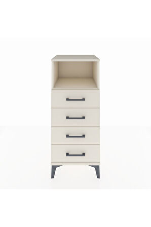 Hyperion Komodin Tek Raflı 4 Çekmeceli 44x44x106 Aytaşı-Aytaşı