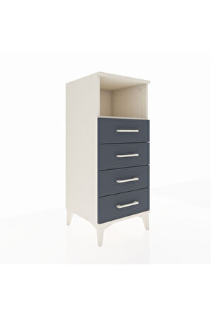 Hyperion Komodin Tek Raflı 4 Çekmeceli 44x44x106 Aytaşı-Antrasit