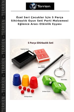 Özel Seri Çocuklar İçin 5 Parça Sihirbazlık Oyun Seti Parti Malzemesi Eğlence Aracı Etkinlik Eşyası