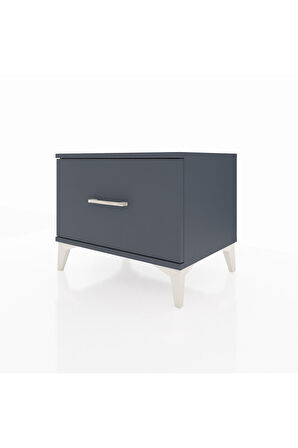 Hyperion Komodin Tek Çekmeceli 60x44x48 Antrasit-Antrasit