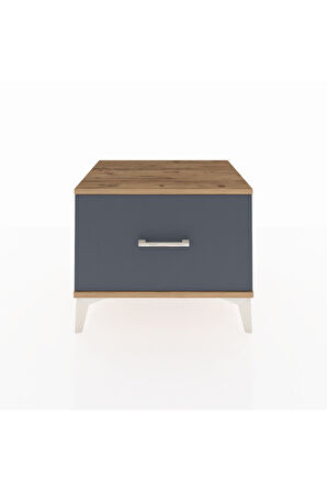 Hyperion Komodin Tek Çekmeceli 60x44x48 Çam-Antrasit