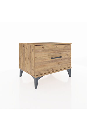 Hyperion Komodin Tek Çekmeceli 60x44x48 Çam-Çam