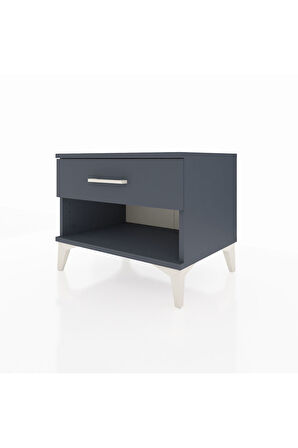 Hyperion Komodin Tek Çekmeceli 60x44x48 Antrasit-Antrasit