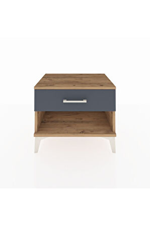 Hyperion Komodin Tek Çekmeceli 60x44x48 Çam-Antrasit