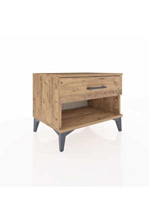Hyperion Komodin Tek Çekmeceli 60x44x48 Çam-Çam