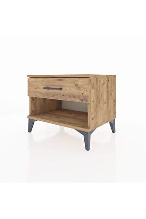 Hyperion Komodin Tek Çekmeceli 60x44x48 Çam-Çam