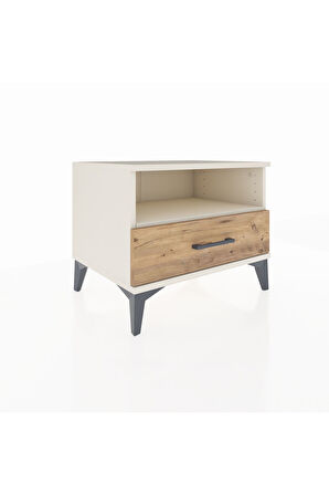 Hyperion Komodin Tek Raflı Tek Çekmeceli 60x44x48 Aytaşı-Çam