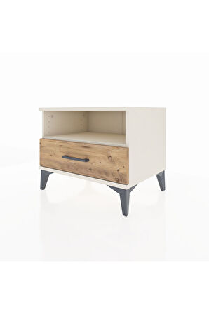Hyperion Komodin Tek Raflı Tek Çekmeceli 60x44x48 Aytaşı-Çam