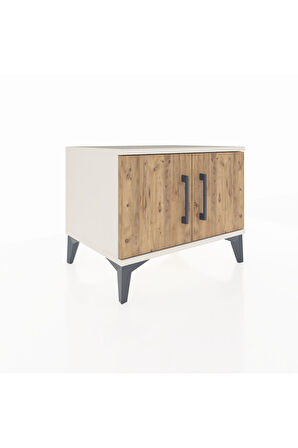 Hyperion Komodin Tek Raflı 2 Kapaklı 60x44x48 Aytaşı-Çam