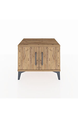 Hyperion Komodin Tek Raflı 2 Kapaklı 60x44x48 Çam-Çam