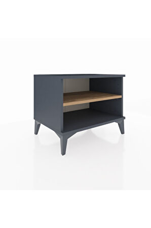 Hyperion Komodin Tek Raflı 60x44x48 Antrasit-Çam