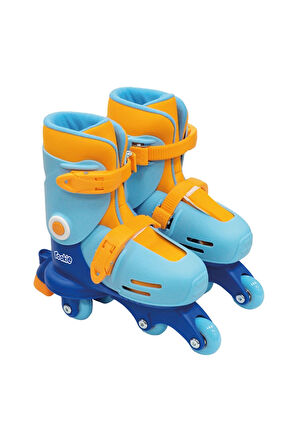 Paten Ayarlanabilir Dönüşen Tekerlekli 2 In 1 Twisty Paten - Mavi 29-32
