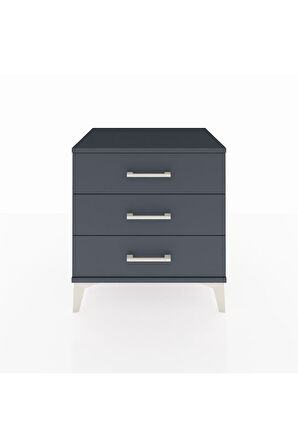 Hyperion Komodin 3 Çekmeceli 60x44x64 Antrasit-Antrasit
