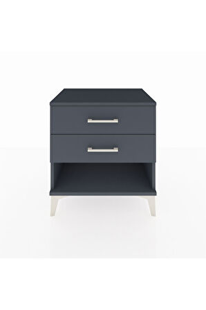 Hyperion Komodin 2 Çekmeceli 60x44x64 Antrasit-Antrasit