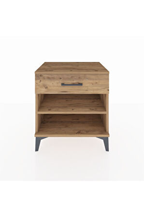 Hyperion Komodin Tek Raflı Tek Çekmeceli 60x44x64 Çam-Çam